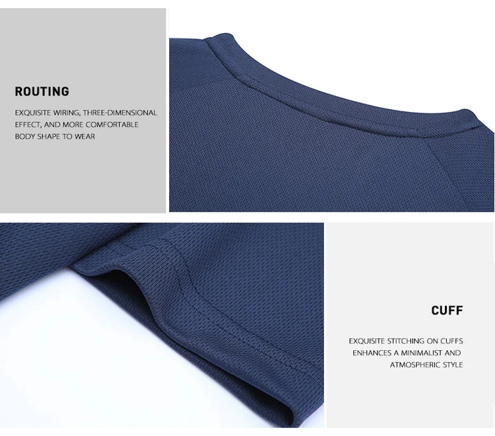 High quality men breathable fast drying running sports fitness breathable comfortable short sleeve T-shirt casual light Gym Tops