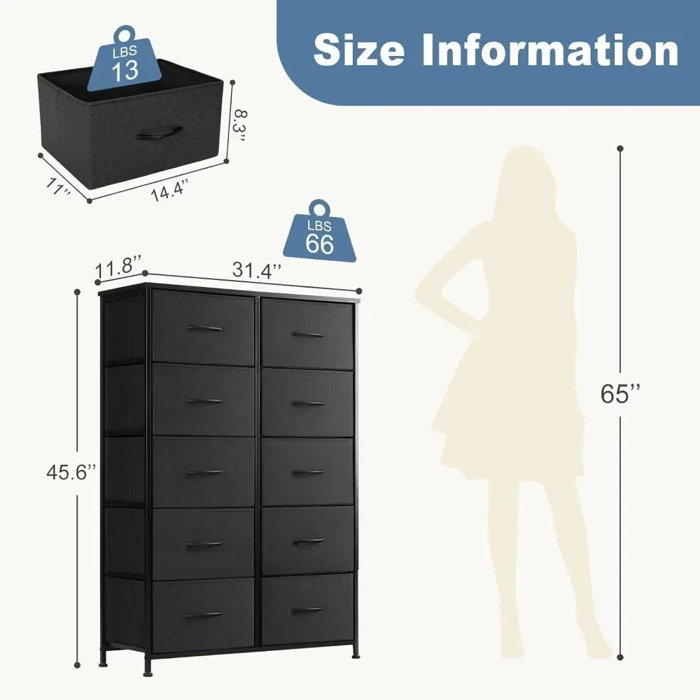 Tall Drawers with 10 Drawers