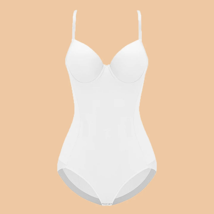 Underwire White Bodysuit Women Shapers Stretch Solid Color Silky Underwear Shapewear