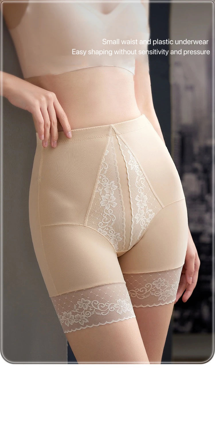 1pcs Women Belly Shaping Brief Mid Waist Lifting Hip Pants Slimming Panties Women Shaper Underwear Breathable Lace Safety Panty
