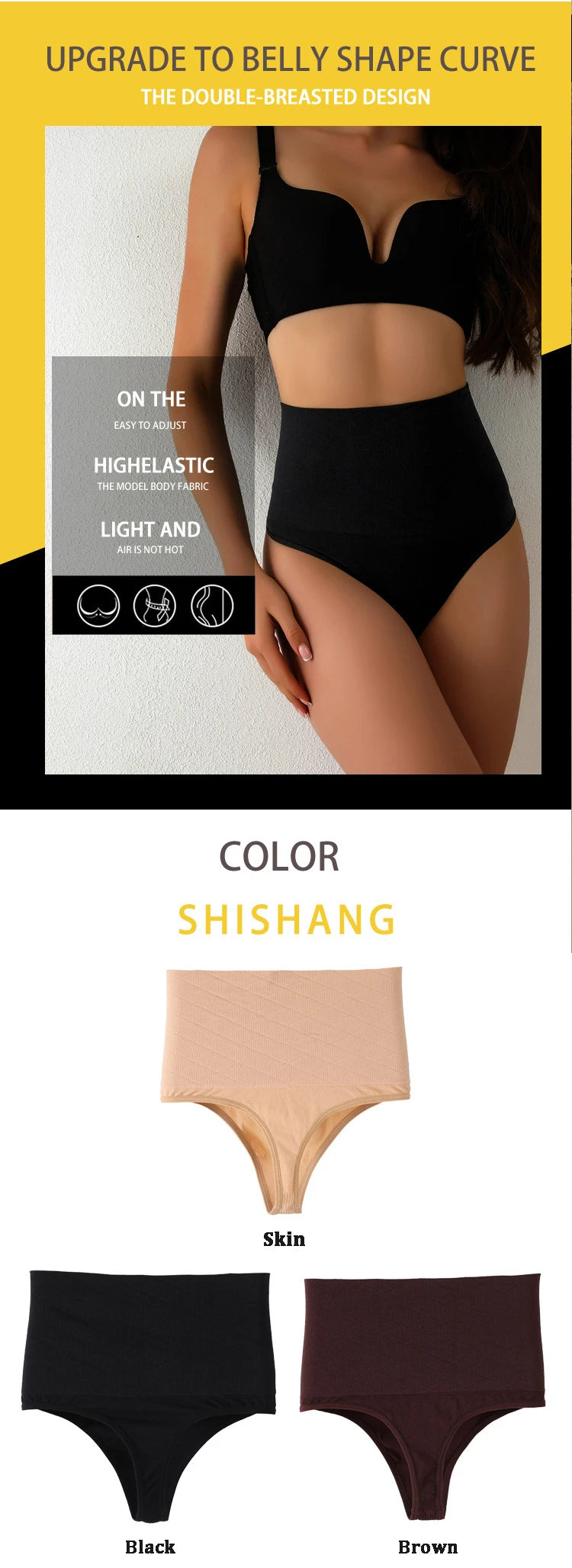High Waist Tummy Control Panties Women Thong Panty Shaper Slimming Underwear Butt Lifter Belly Shaping Cincher Brief Body Shaper