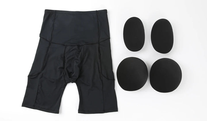 Men High Waisted Tummy Control Shorts Shapewear Slimming Training Body Shaper Girdle Compression Padded Underwear Boxer Briefs