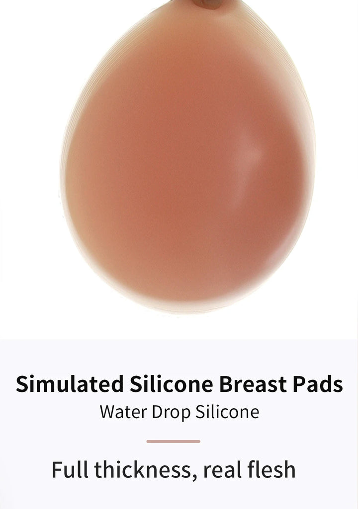 Large 2 In 1 Silicone Breast Pocket Bra Underwear Small Chest Becoming a Big Chest Pad Simulation Cartoon Chest Seamless