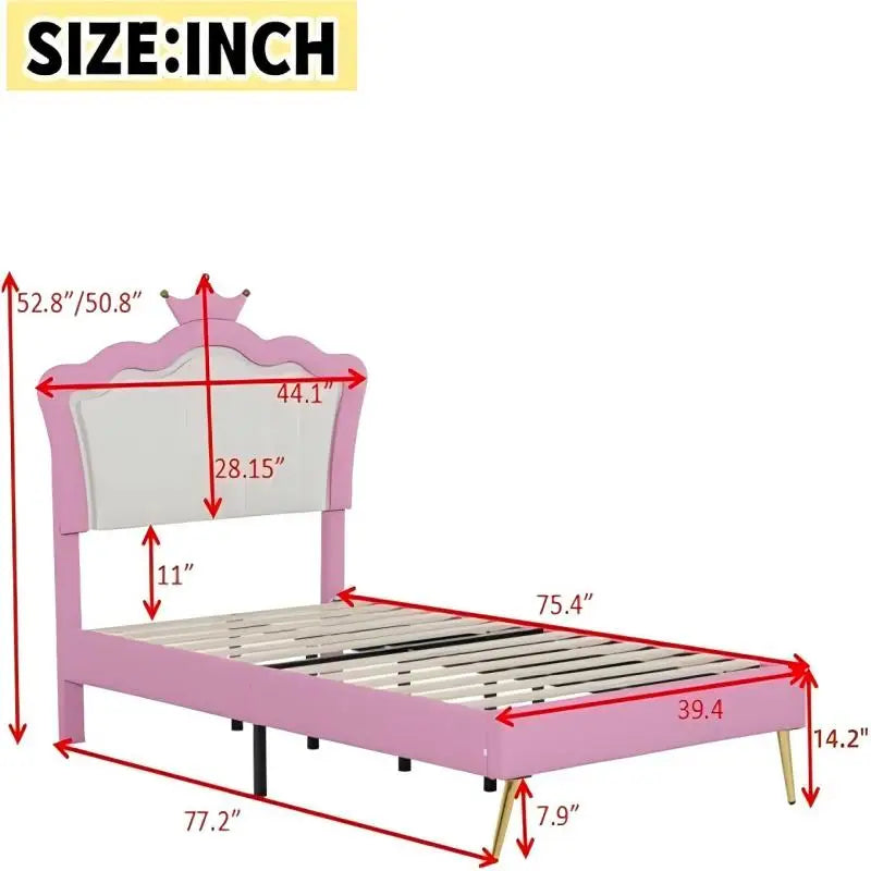 Twin Princess Bed with Storage