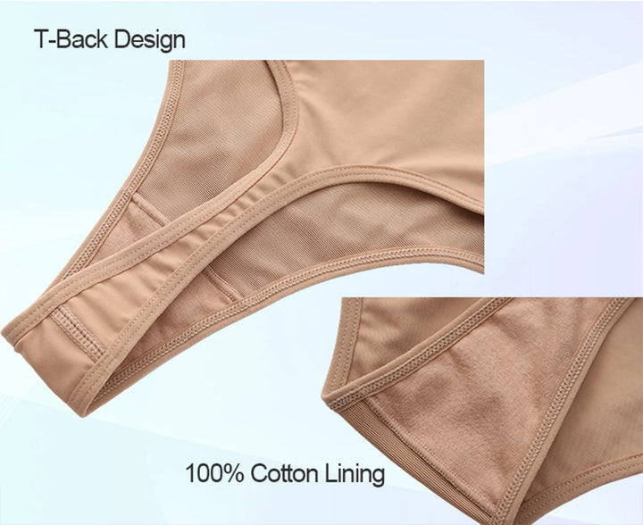 Women Thong Shapewear High Waist Body Shaper Tummy Control Stretch Black Sexy Slimming Underwear Smooth Body Nude T-Back Brief