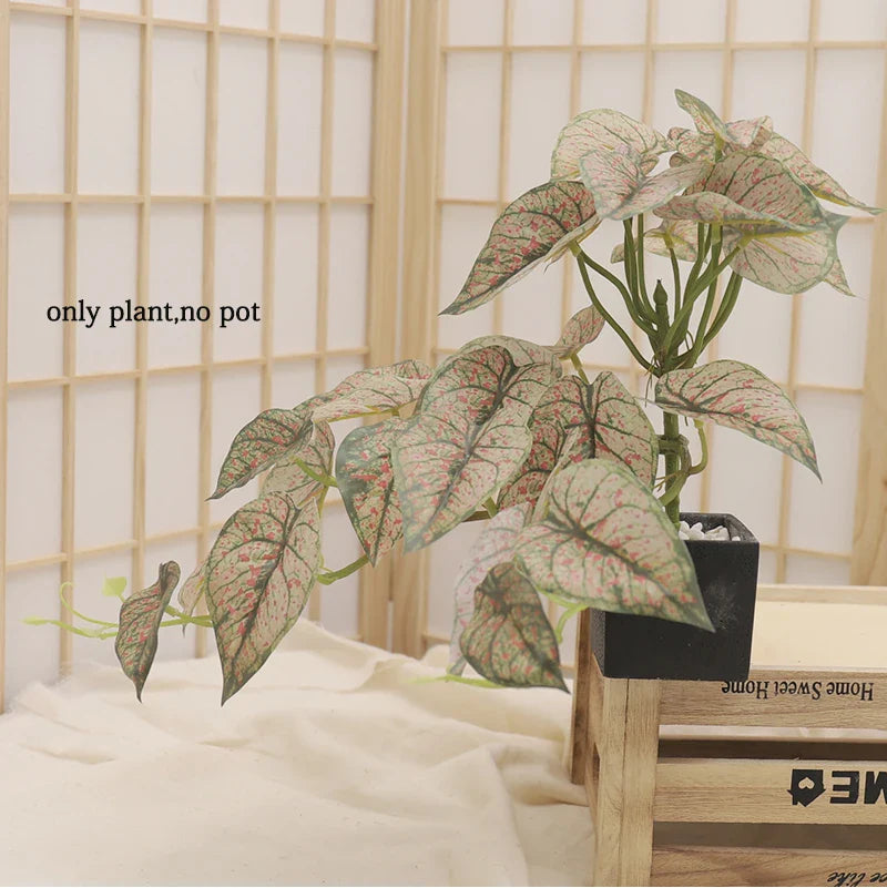 Artificial Turtle Back Leaf Plant Décor