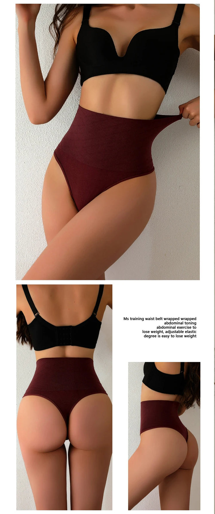 High Waist Tummy Control Panties Women Thong Panty Shaper Slimming Underwear Butt Lifter Belly Shaping Cincher Brief Body Shaper