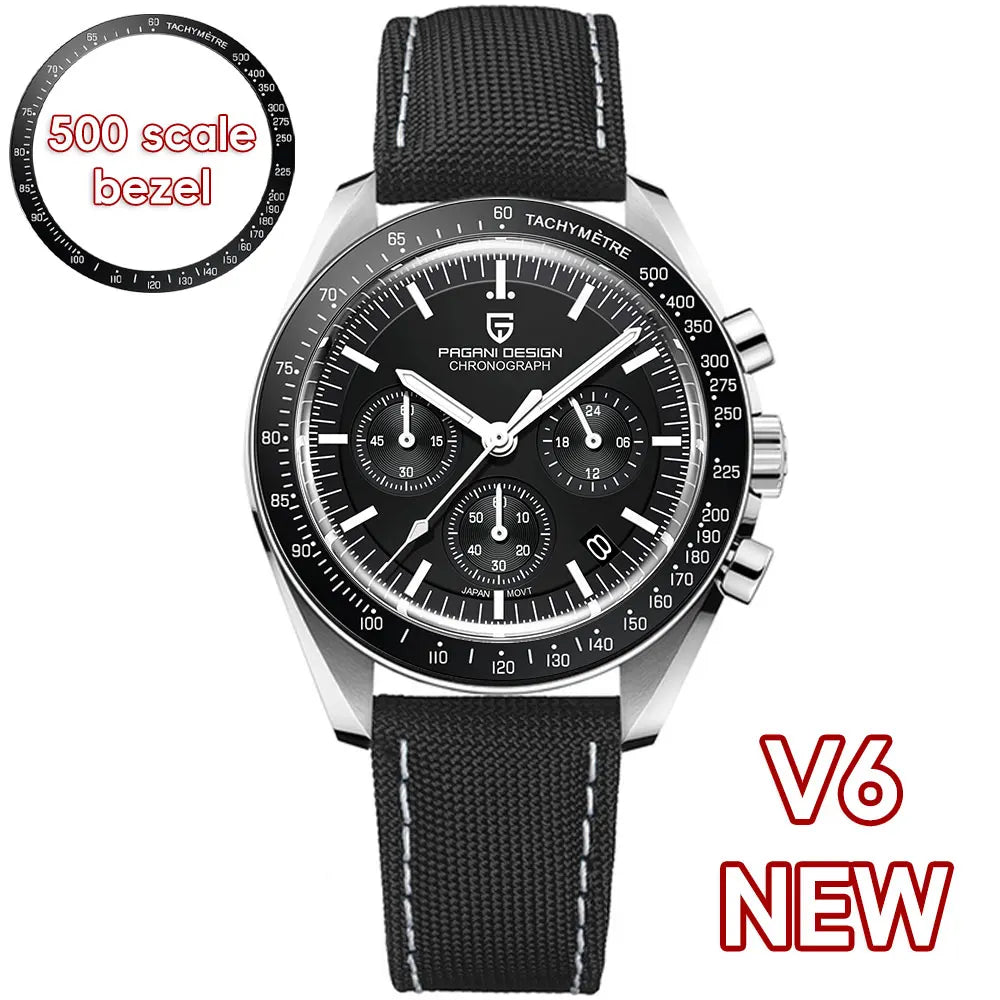 PAGANI DESIGN 2024 New AK Project Men's Watches Luxury Quartz Wrist Watch For Men AR Sapphire Speed Chronograph Automatic Date