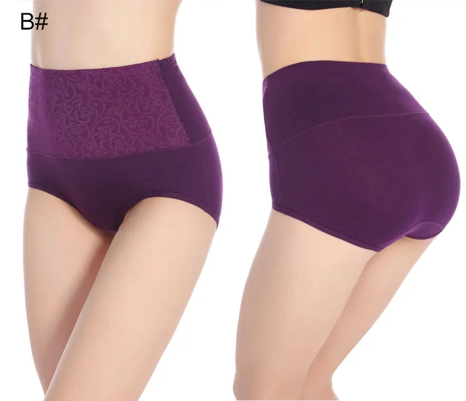 Cotton Underwear Women High Waist Lingerie For Ladies Briefs Tummy Control Panties C-Section Recovery XXXXL Plus Size Underpants