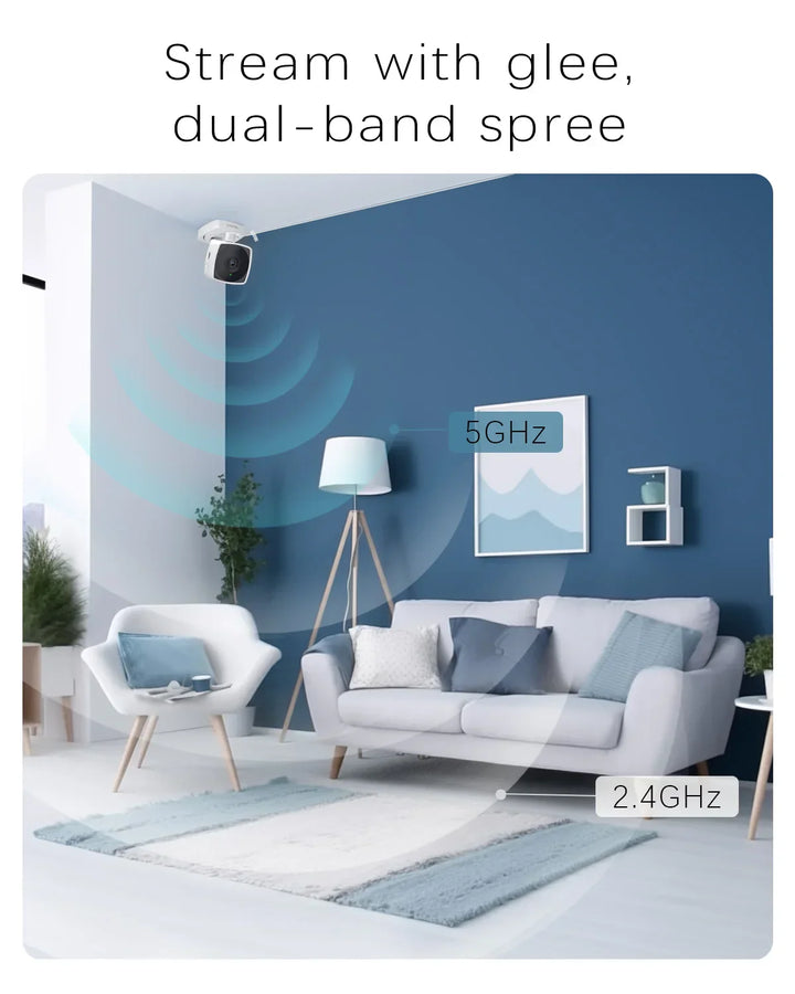 Blurams 5/2.4 GHz Baby Camera Indoor,2K Pet Dog Security Camera with Phone App w/AI Motion Detection,2-Way Talk, Night Vision