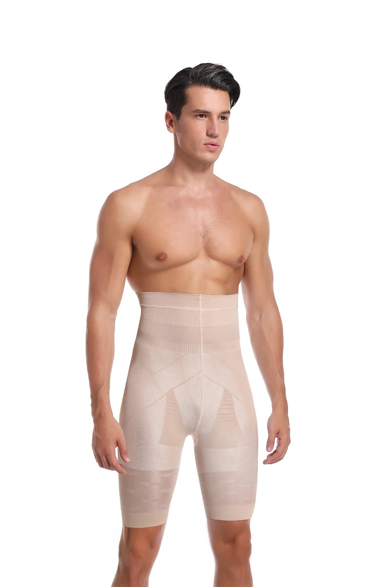 Men Tummy Control Shorts High Waist Slimming Shapewear Abdomen Belly Flat Body Shaper Leg Underwear Compression Briefs Boxer 3XL