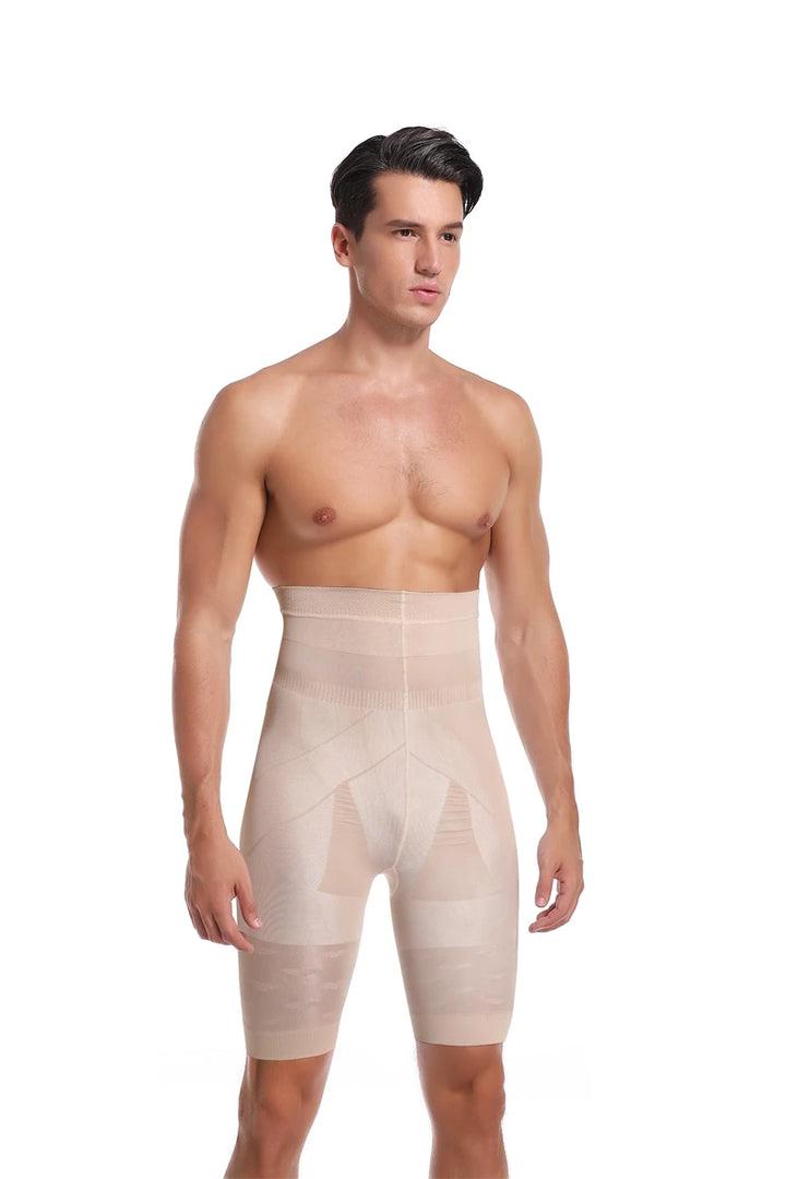 Men Tummy Control Shorts High Waist Slimming Shapewear Abdomen Belly Flat Body Shaper Leg Underwear Compression Briefs Boxer 3XL