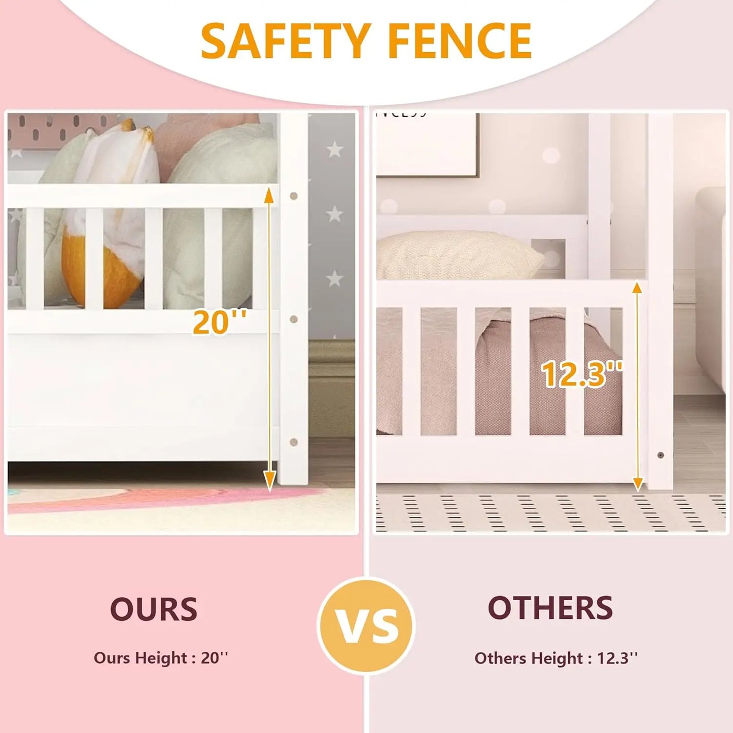 Twin Floor House Bed Kids