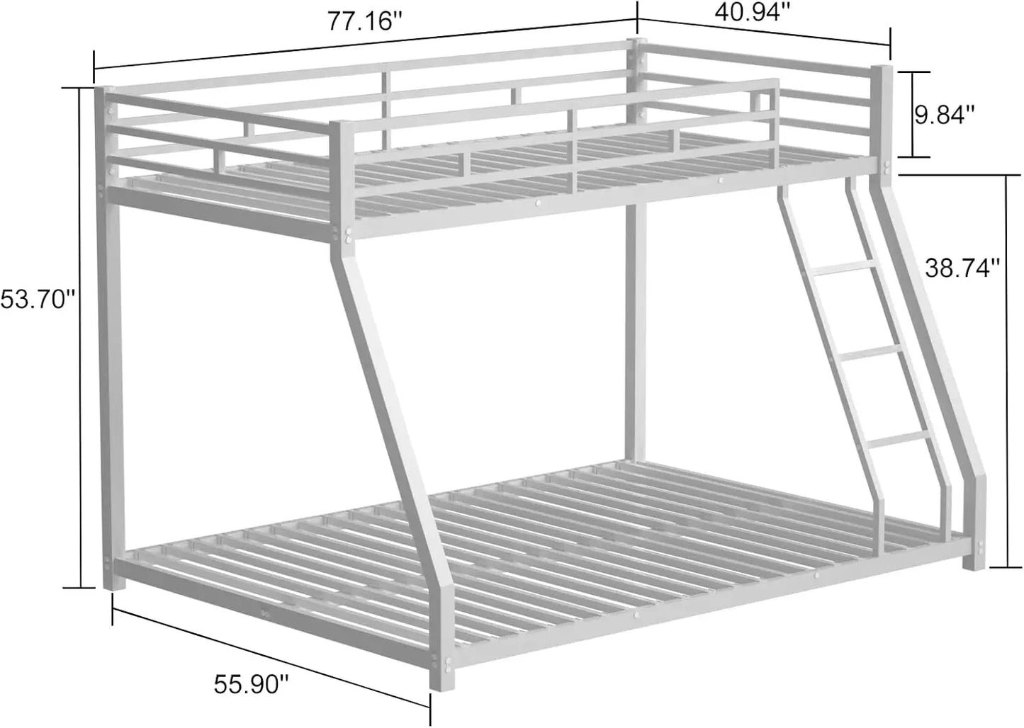 Twin Over Full Metal Bunk Bed