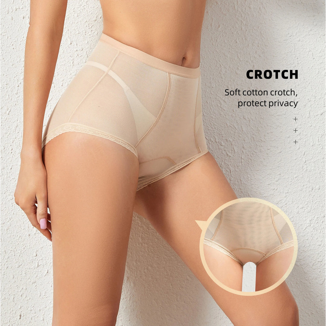 Breathable Mesh Intimates Body Shaping Panties Female Pants High Elastic Control Brief Slimming Belly Shaper Underwear