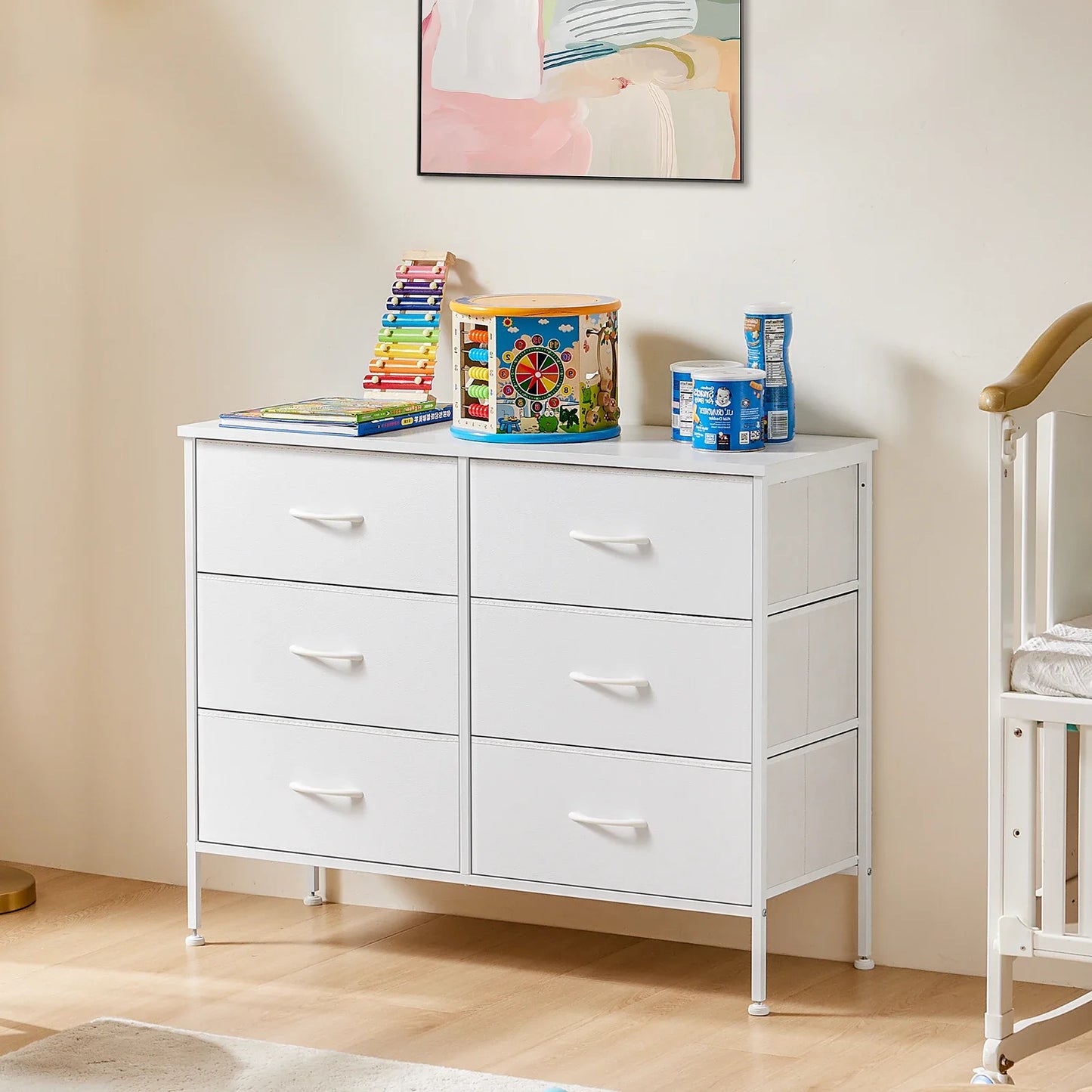 JHK Fabric Nightstand for Bedroom