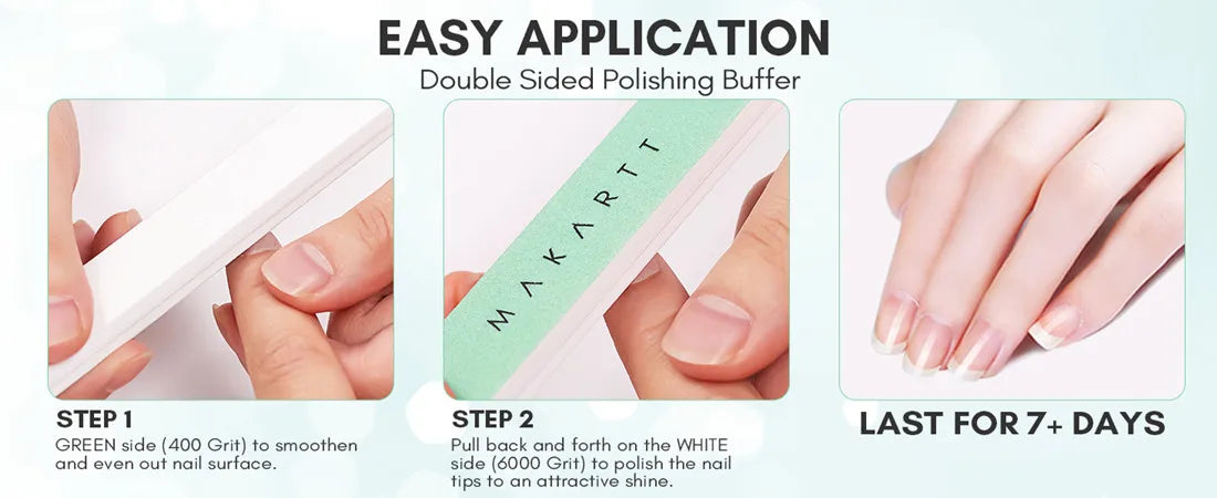 Makartt Fine Nail Buffer Block Shiny Nails Sponge 10PCS Natural Nail Polisher for Natural Nails Nail File 400 and 6000 Grit