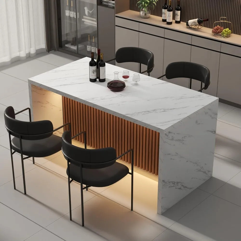 63 Inch Large Marble Dining Table