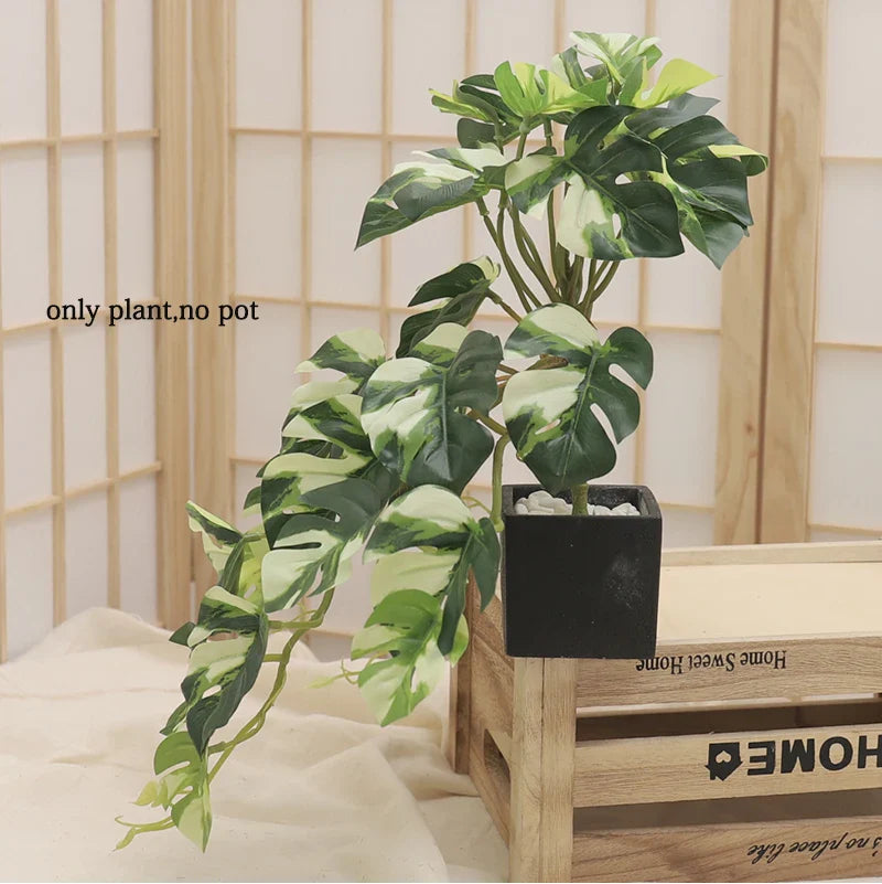 Artificial Turtle Back Leaf Plant Décor