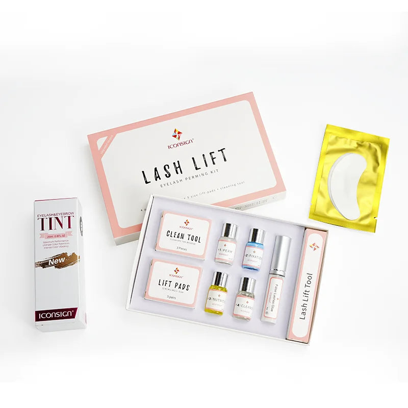 ICONSIGN Upgrade Version Lash Lift Kit and New Eyelash Eyebrow Tint Kit Eyelash Lifting Dye Eyelash Brow Beard Eye Makeup Tools