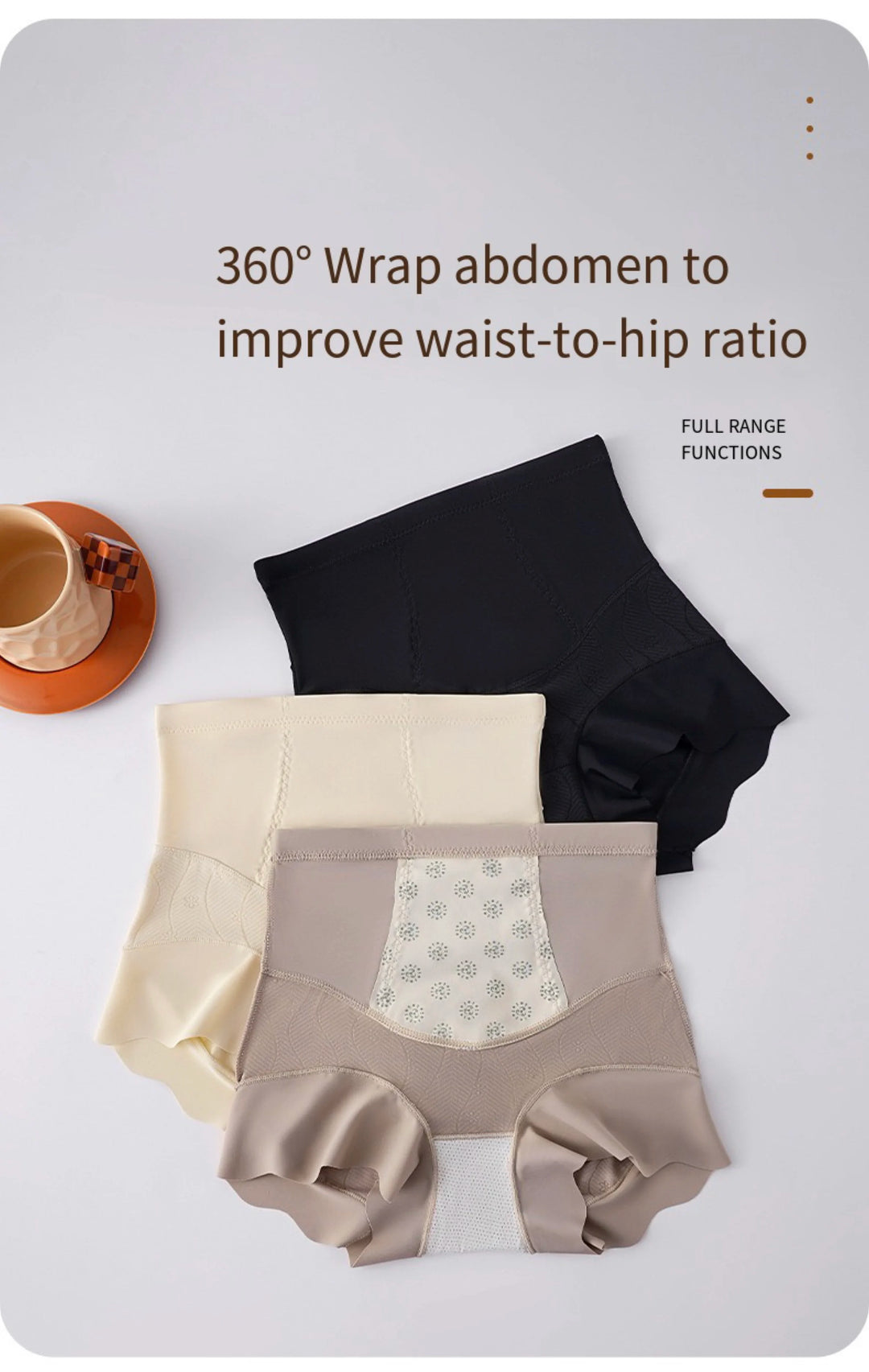 1pcs Women No Trace Mid Waist Shaping Briefs Breathable Body Shaper Slimming Underwear Butt Lifter Control Panties Shapewear