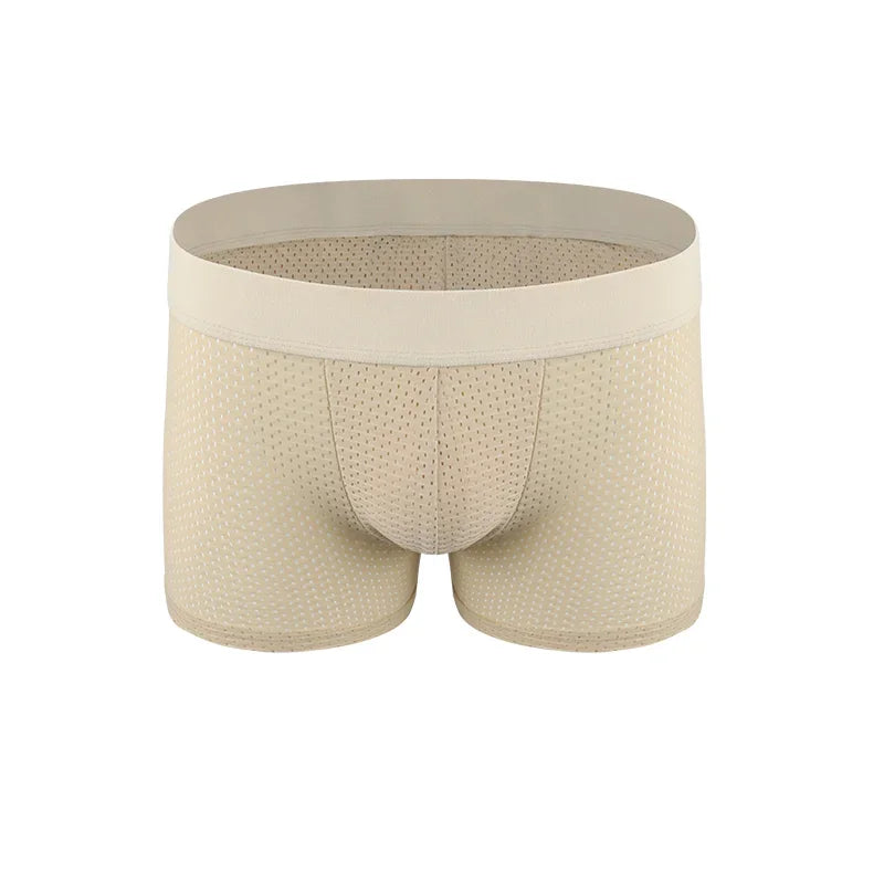 Men's Sexy Boxer Fake Butt Hip Lifter Enhancer Short Removable Padded Underwear Soft Shapewear High Stretch Underpant Mesh Brief
