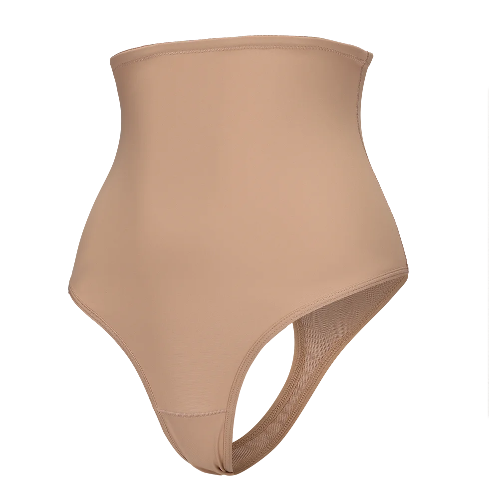 Women Thong Shapewear High Waist Body Shaper Tummy Control Stretch Black Sexy Slimming Underwear Smooth Body Nude T-Back Brief