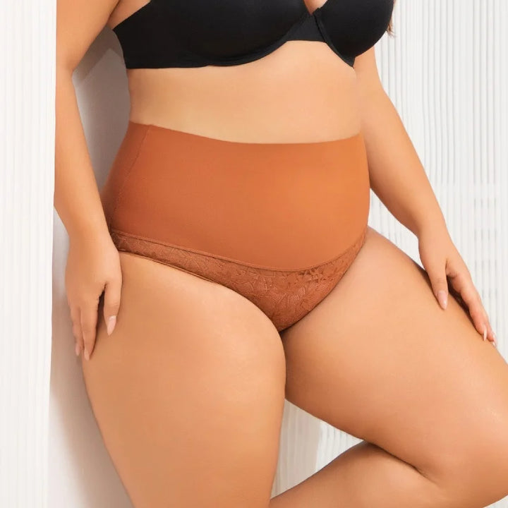 2PCS/Set Women High Waist Shapewear Panties Seamless Slimming Briefs Female Butt Lifter Tummy Underwear Hollow Breathable Panty