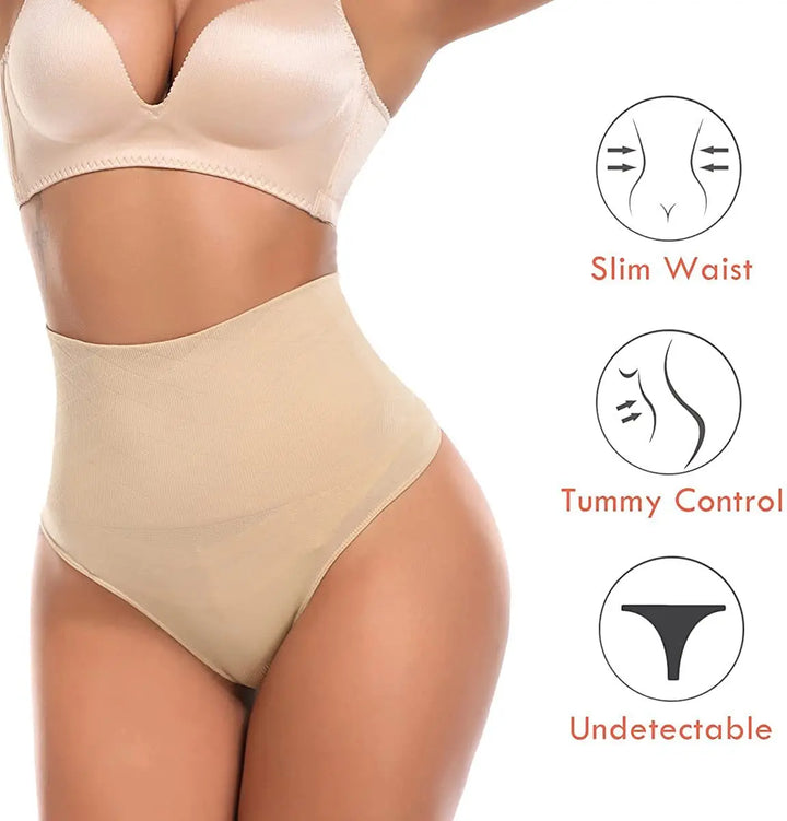 Seamless Thong Shapewear Women High Waist Tummy Control Panties Slimming Underwear Butt Lifter Belly Waist Trainer Body Shaper