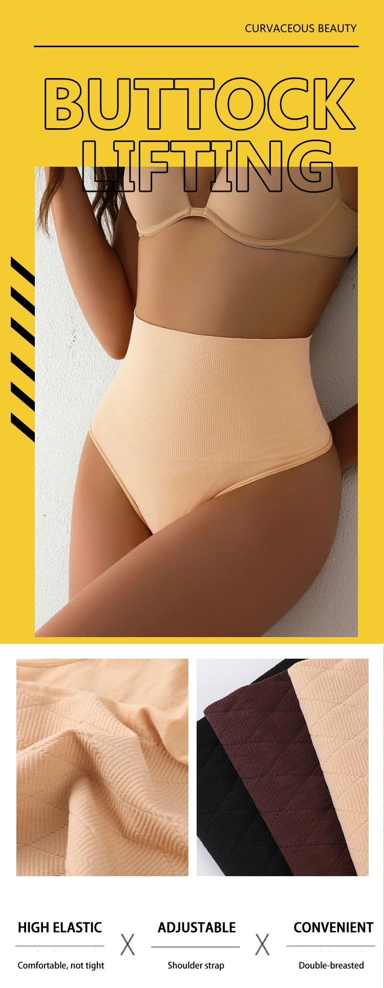 High Waist Tummy Control Panties Women Thong Panty Shaper Slimming Underwear Butt Lifter Belly Shaping Cincher Brief Body Shaper