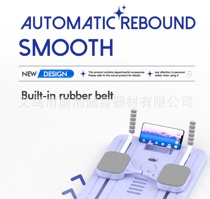 Multifunctional Fitness Board with Automatic Rebound, Foldable Exercise Machine - Full Body Exercise Equipment, Home Pilates