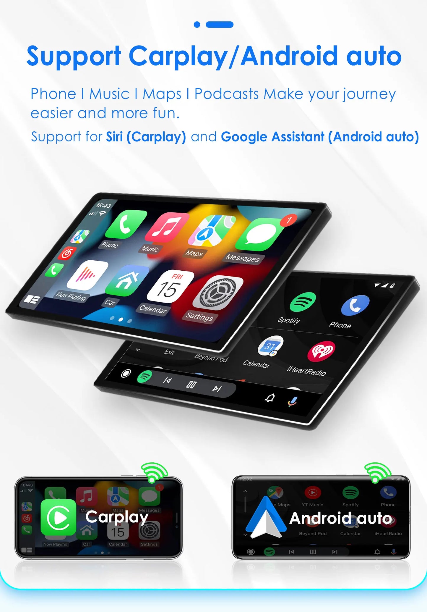 Hizpo 7" AI Voice Autoradio For BMW E46 M3 318/320/325/330/335 Android Auto Radio Carplay 4G DSP Car Multimedia GPS 2din Stereo