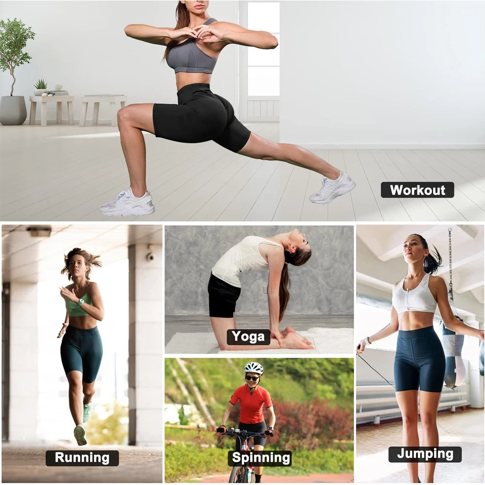 Sauna Sweat Suit Weight Loss Shapewear Shorts Pockets Waist Trainer Body Shaper Sweatsuit Exercise Fitness Gym for Women Girls