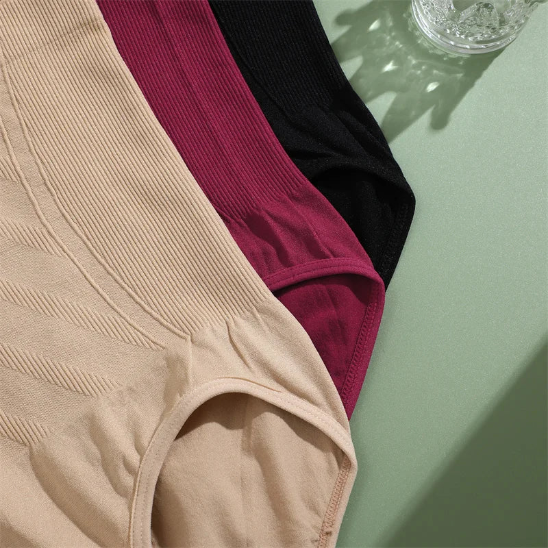 3PCS Women Seamless Shapewear Panties High Waist Slimming Briefs Female Butt Lifter Underwear Ladies Tummy Control Sexy Lingerie