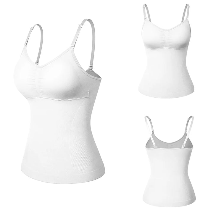 Body Shaper Soft New Slimming Tank Removable Pad Cami Tank Top Comfortable Plus Size Women Shapewear Padded Vest Dropship