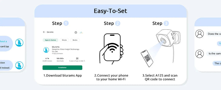 Blurams 5/2.4 GHz Baby Camera Indoor,2K Pet Dog Security Camera with Phone App w/AI Motion Detection,2-Way Talk, Night Vision