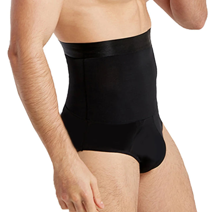 High Waist Flat Belly Panties for Men Tummy Control Shapewear Slimming Body Shaper Underwear Belly Girdle Brief Butt Lifter