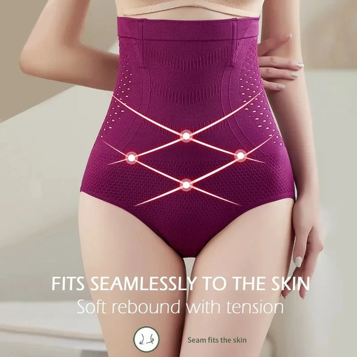 High Waist Flat Belly Slimming Panties Seamless Women's Panties Sexy Hollow Breathable Underwear Cotton Briefs Body Shaper Panty