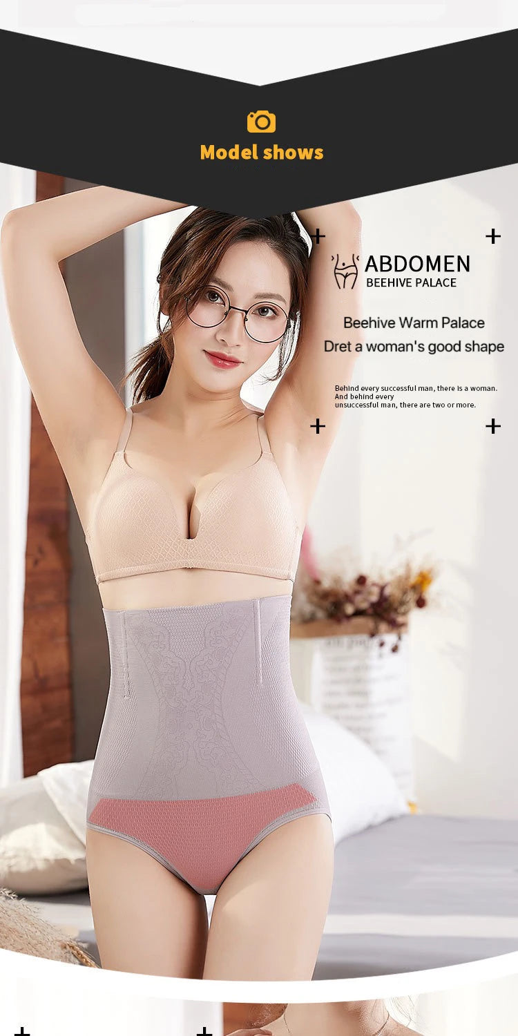 2pcs Women No Trace High Waist Shaping Brief Breathable Body Shaper Slimming Underwear Butt Lifter Control Pantie Shapewear Pant