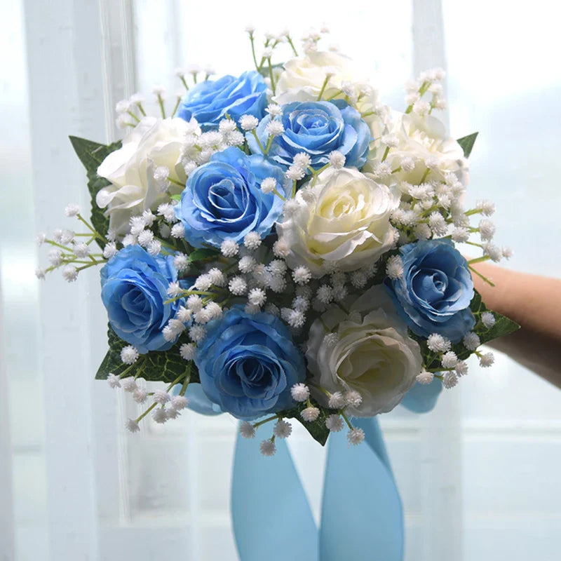 Bridal Bridesmaid Silk Peony Rose Bouquet