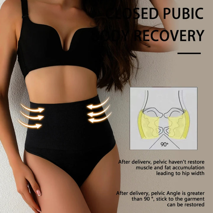 High Waist Tummy Control Panties Women Thong Panty Shaper Slimming Underwear Butt Lifter Belly Shaping Cincher Brief Body Shaper