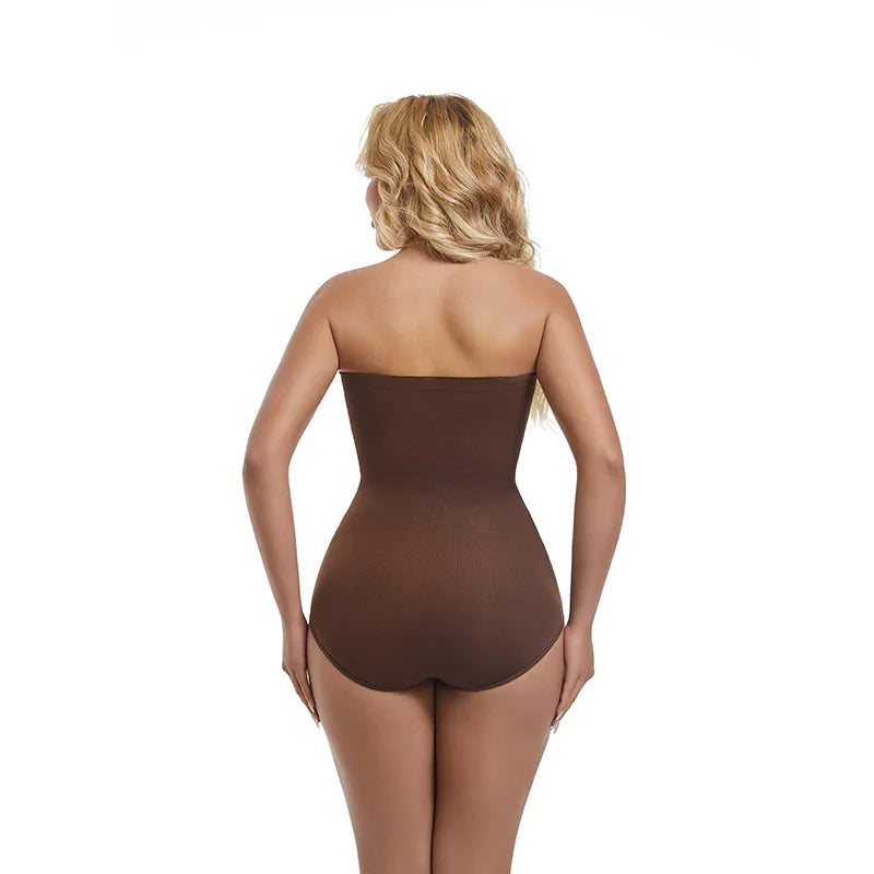 Strapless Bodysuit Women Thongs Shapewear Bustier Tube Tops Tummy Control Body Shaper Waist Trainer Butter Lift Skinny Underwear