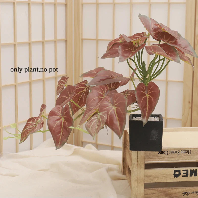 Artificial Turtle Back Leaf Plant Décor