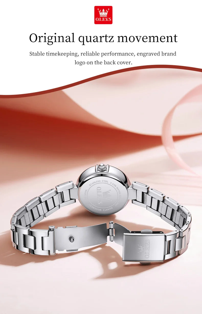 OLEVS 5608 Luxury Brand Women's Watch Classic Fashion Waterproof Luminous Calendar Watch Elegant Quartz Women Watch Reloj Hombre