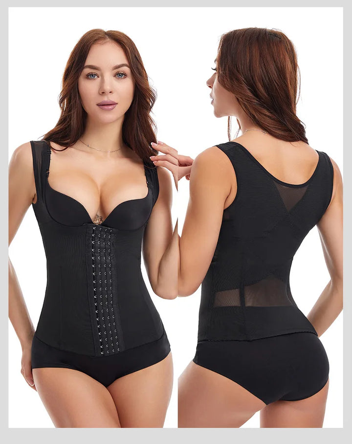 Plus Size Slimming Shirt Thin Seamless Body Shaper Women's Tummy Control High Waist Tank Top Invisible Shapewear