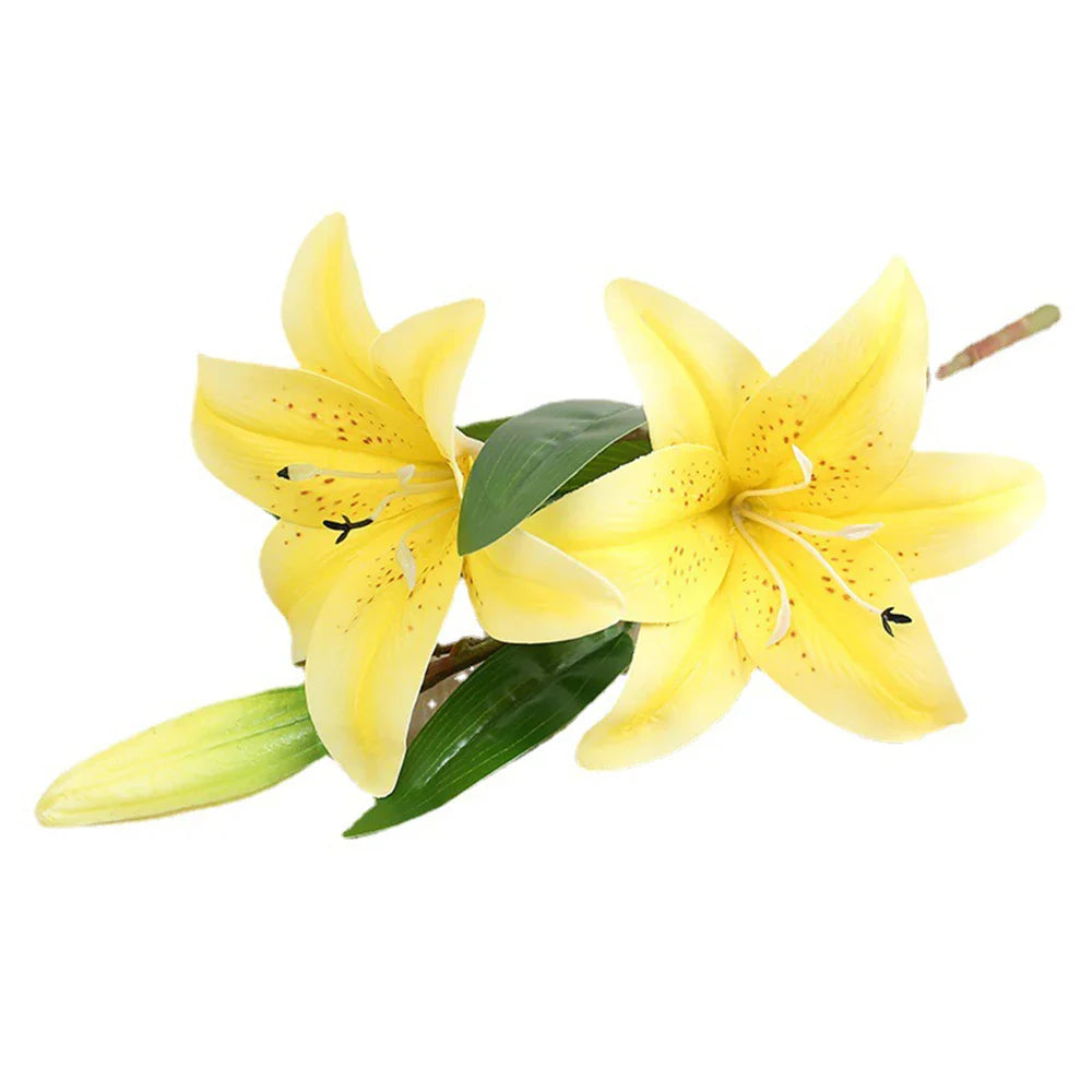 Realistic 3D Printed Lily Branch Flowers