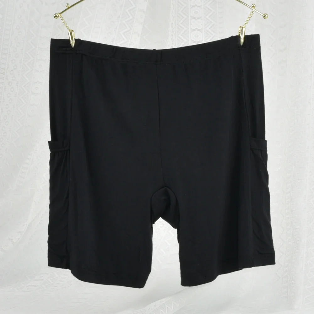 1pc Women's Plus Size Modal Safety Shorts Pants Tummy Control Anti-Slip No Trace Underwear with Pocket Stretchy Soft Leggings