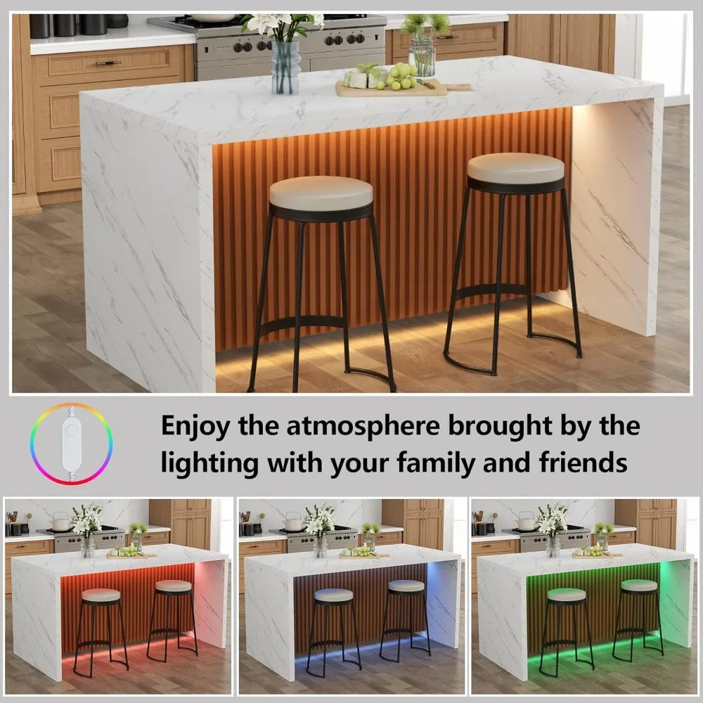 63 Inch Large Marble Dining Table