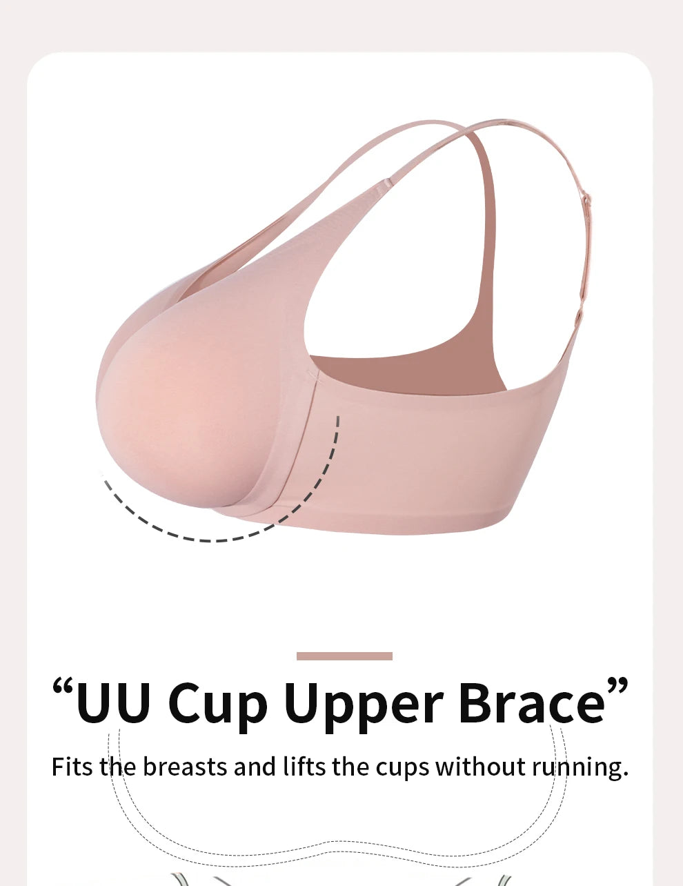 Large 2 In 1 Silicone Breast Pocket Bra Underwear Small Chest Becoming a Big Chest Pad Simulation Cartoon Chest Seamless