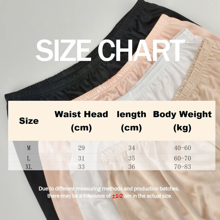 1PC Womens Silk Sleep Shorts Silky Smooth Pajama Breathable Safety Pants Summer Female Nightwear Comfortable Lace Home Underwear